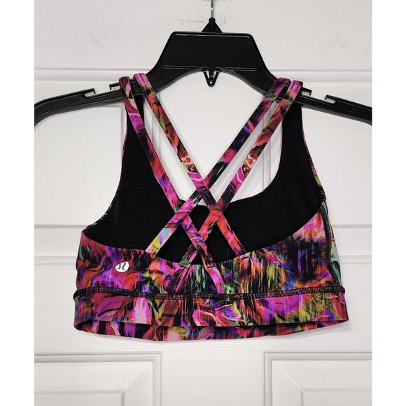 Lululemon Strappy Sports Bra Multi Size 4 Pink/Purple - Picture 2 of 6